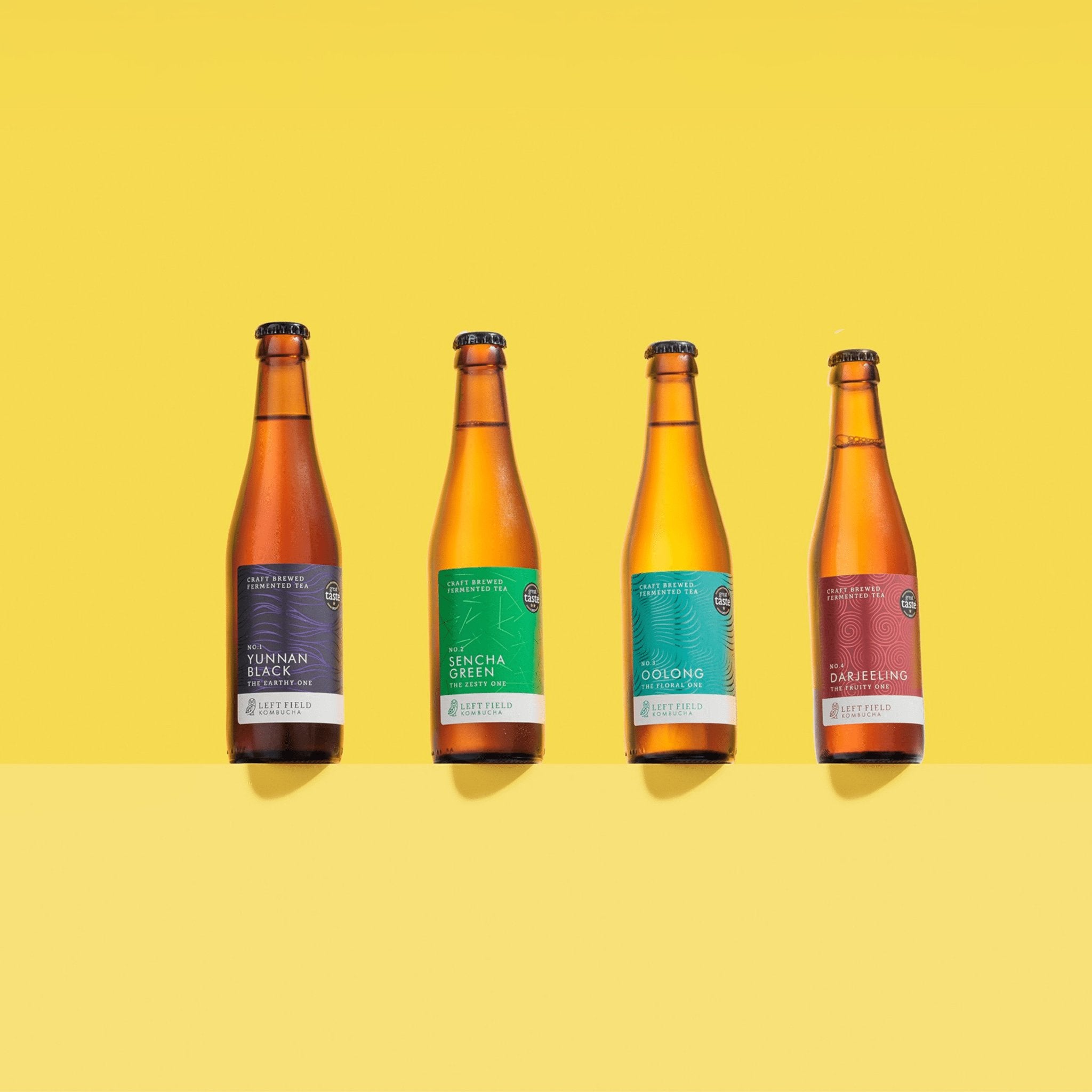 Bottles of Kombucha, Kambucha, Kombucca